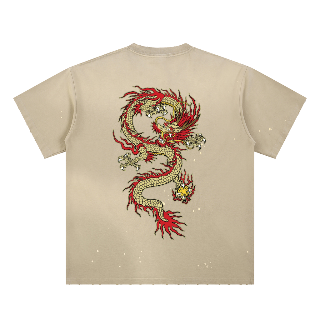 Hand-Frayed Sunfade Paint Splatter T-Shirt