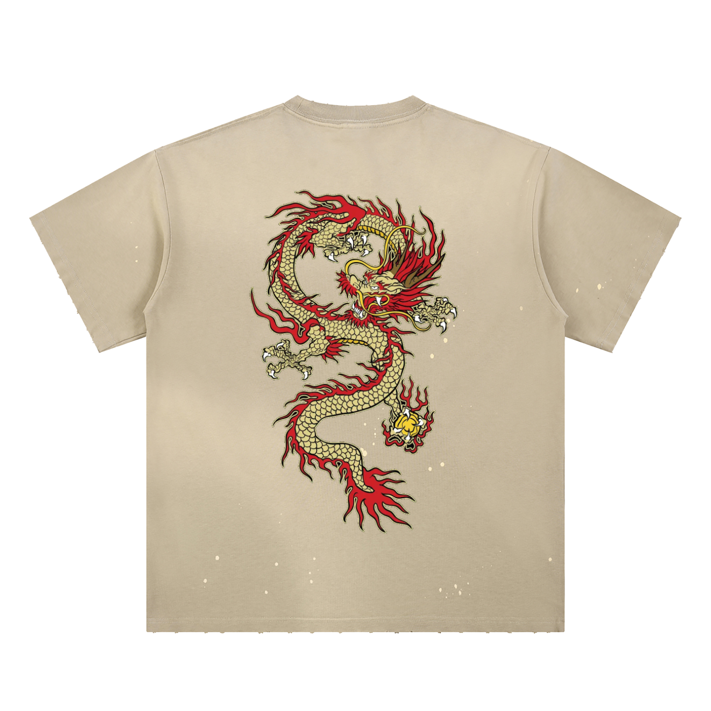 Hand-Frayed Sunfade Paint Splatter T-Shirt